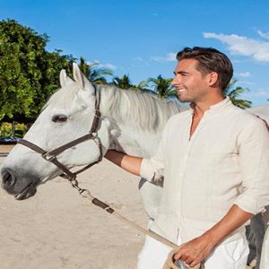 Beach Weddings Abroad Mauritius Weddings Couple Married With Horse On Beach