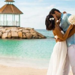 Beach Weddings Abroad Hyatt Zilara Rose Hall Wedding Couple On Beach