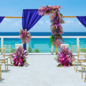 Beach Weddings Abroad Hyatt Zilara Rose Hall Wedding Sky Lounge Wedding Setup