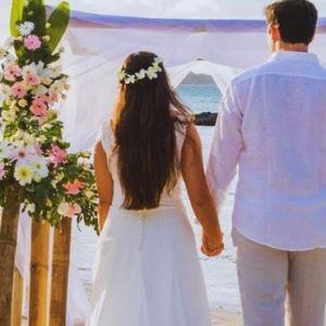 Beach Weddings Abroad Ambre Resort & Spa Mauritius Wedding Beach Wedding Couple