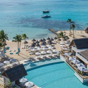 Beach Wedding Abroad Preskil Island Resort Mauritius Wedding Aerial View