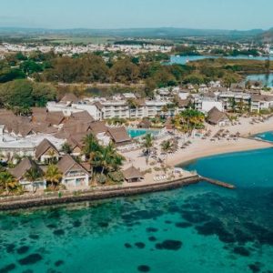 Beach Wedding Abroad Preskil Island Resort Mauritius Wedding Aerial View1