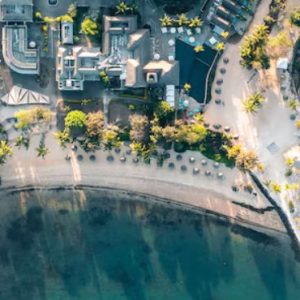 Beach Wedding Abroad Radisson Blu Azuri Resort & Spa, Mauritius Wedding Aerial View