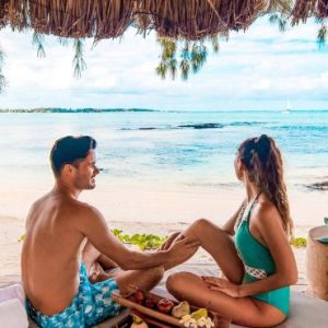 Beach Wedding Abroad Shangri La Le Touessrok Mauritius Wedding Couple Relaxing On Ilot Mangénie1