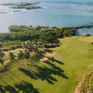 Beach Wedding Abroad Shangri La Le Touessrok Mauritius Wedding Golf Aerial View