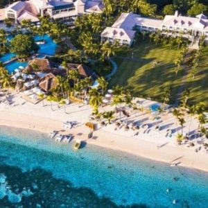 Beach Wedding Abroad Sugar Beach Mauritius Wedding Aerial View