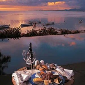 Beach Wedding Abroad The Oberoi Beach Resort, Mauritius Wedding Pool View Dining