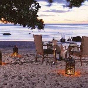 Beach Wedding Abroad The Oberoi Beach Resort, Mauritius Wedding Romantic Beach Dining