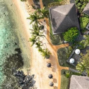 Beach Wedding Abroad The Oberoi Beach Resort, Mauritius Wedding Aerial View