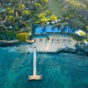 Beach Wedding Abroad The Oberoi Beach Resort, Mauritius Wedding Aerial View1